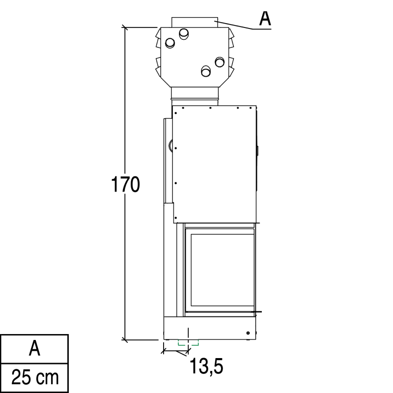 Piazzetta Focolare MA 285 SL PLUS